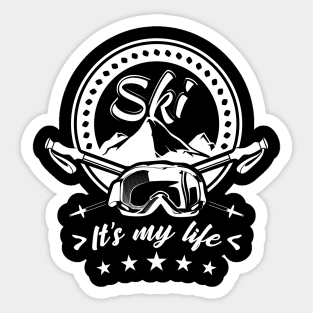 Winter Sports Skier Skiing Skis Sticker